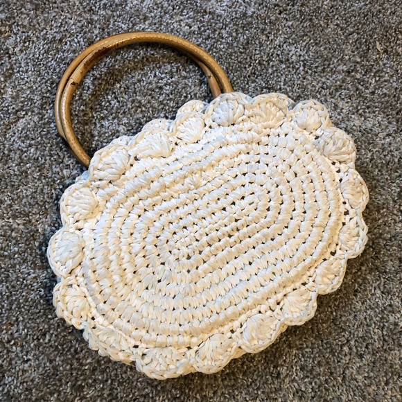 Vintage Handbags - Meier & Frank Vintage Oval Woven Straw Handbag